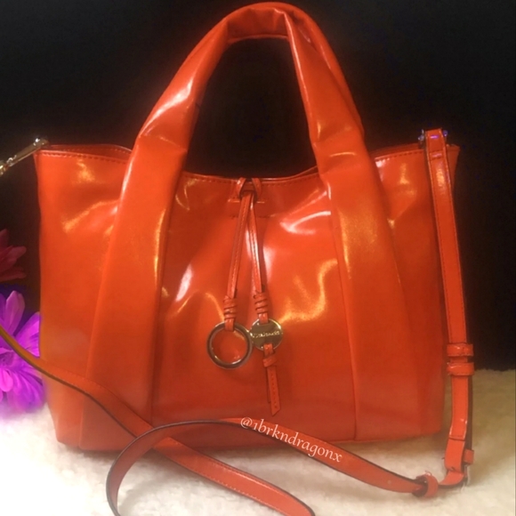 Calvien Klein Tote Beautiful Orange Fall Tote CK Tote Shoulder Hobo - Picture 14 of 16